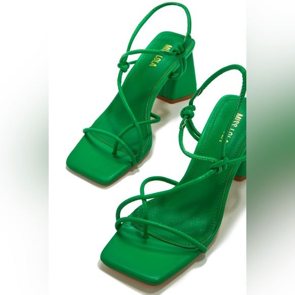 Miss Lola Shoes Miss Lola Green Block Mid Heels Poshmark